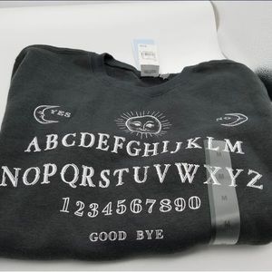 Ouija Board Sweatshirt - Woman’s Size M - Charcoal - NWT